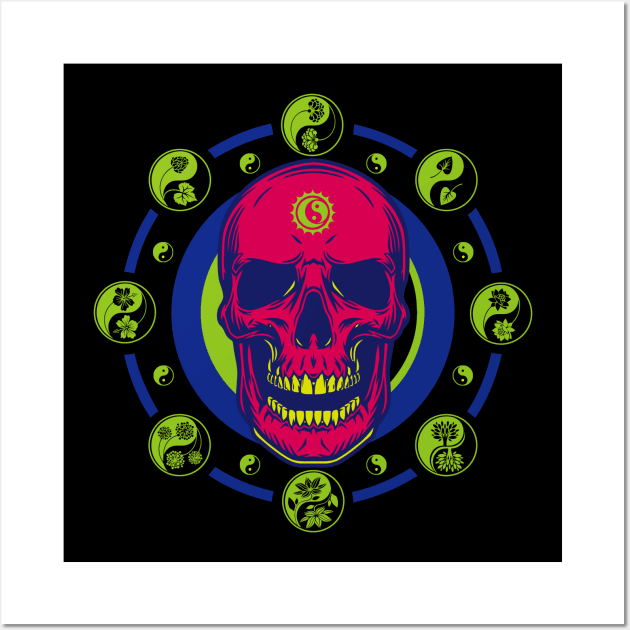 Skull of tai chi N°7 Wall Art by couleur365